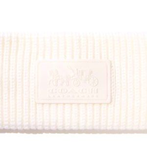 Coach Knit Headband With Rubber Patch